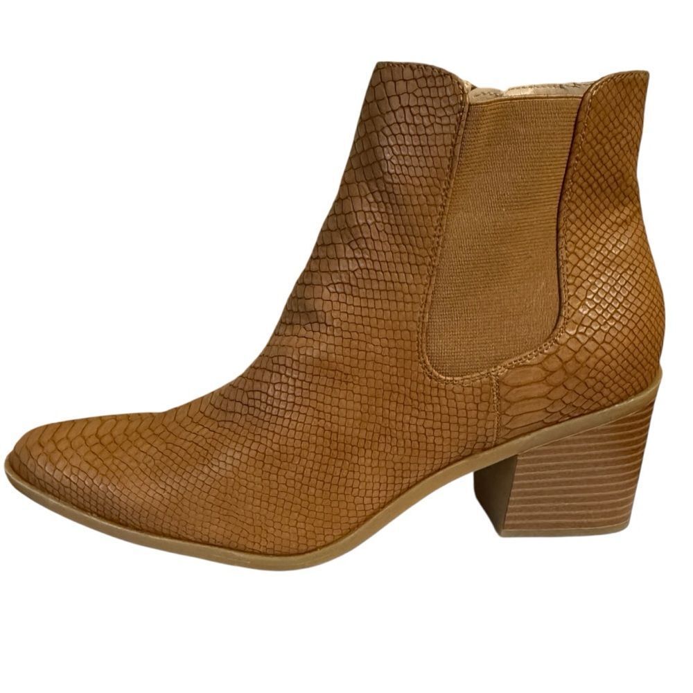 NIB The Limited Kiki Tan Snake Skin Print Ankle Boots for Women Size 10 - Picture 4 of 10